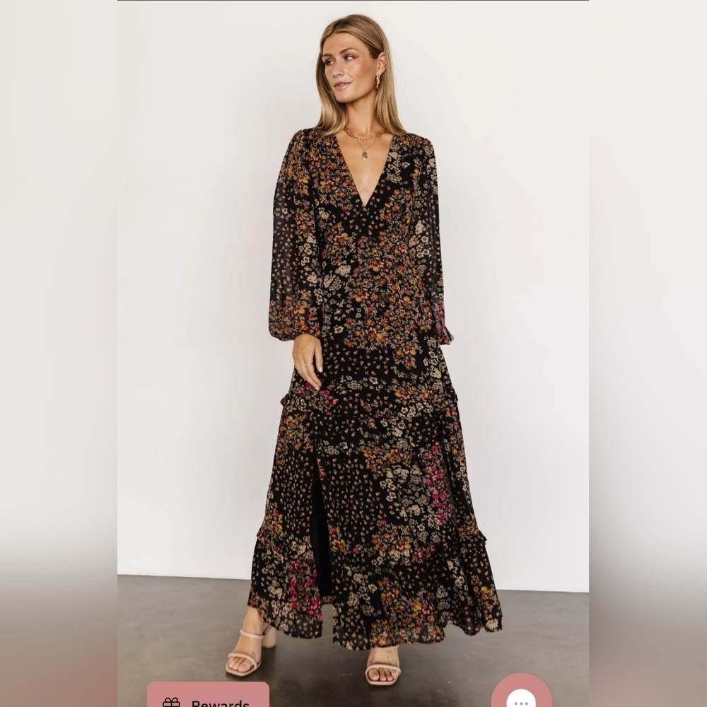 NWOT Bowman Deep V Maxi Dress